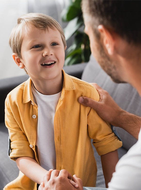 talk to kids about politics dad and son