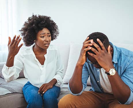 married couple arguing
