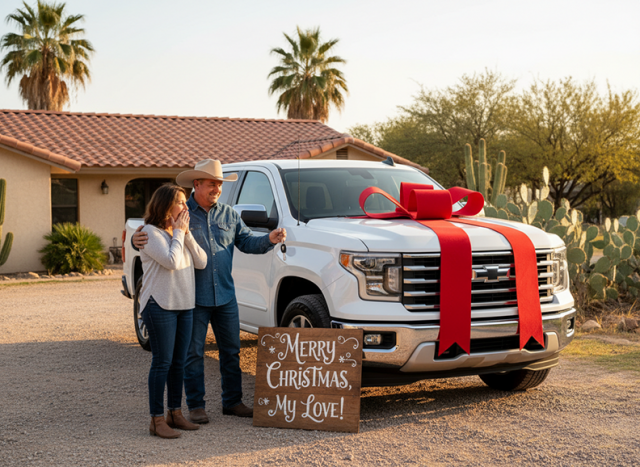 wife getting truck as a christmas present
