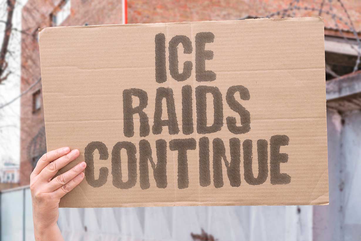 ice raids continue poster